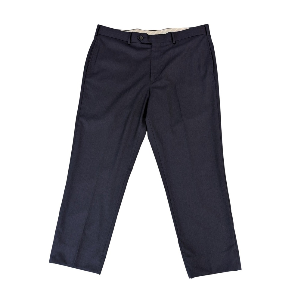 Brooks Brothers 1818 Regent 38W Navy 100% Wool Flat Front Dress Pants USA